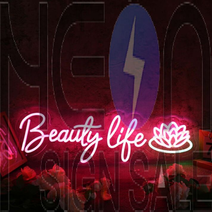 Beauty Life Red Neon Sign