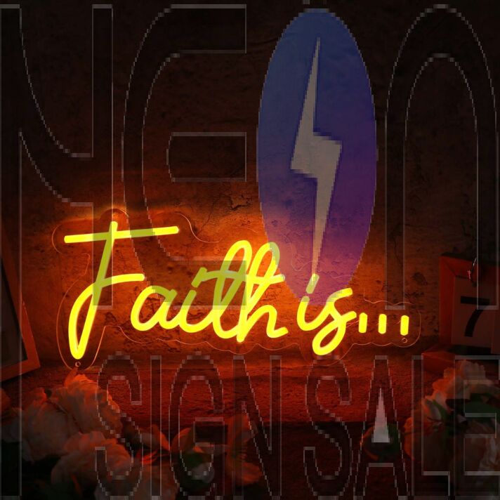 Faith Is Orange Neon Sign