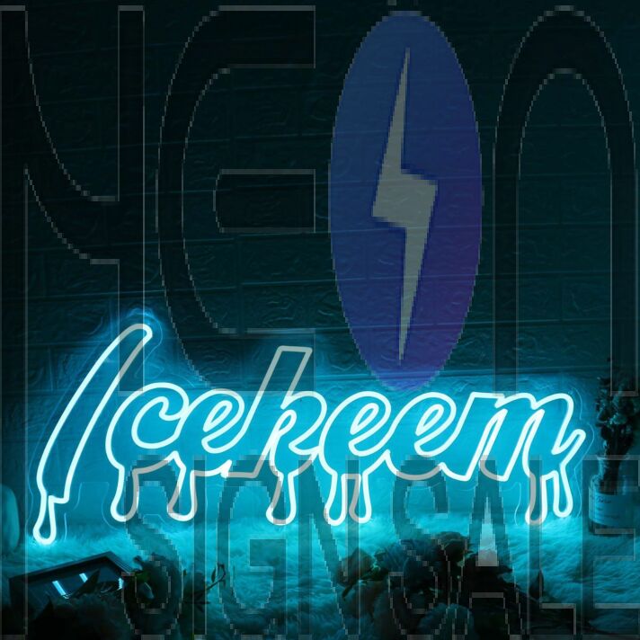 Icekeem Blue Neon Sign