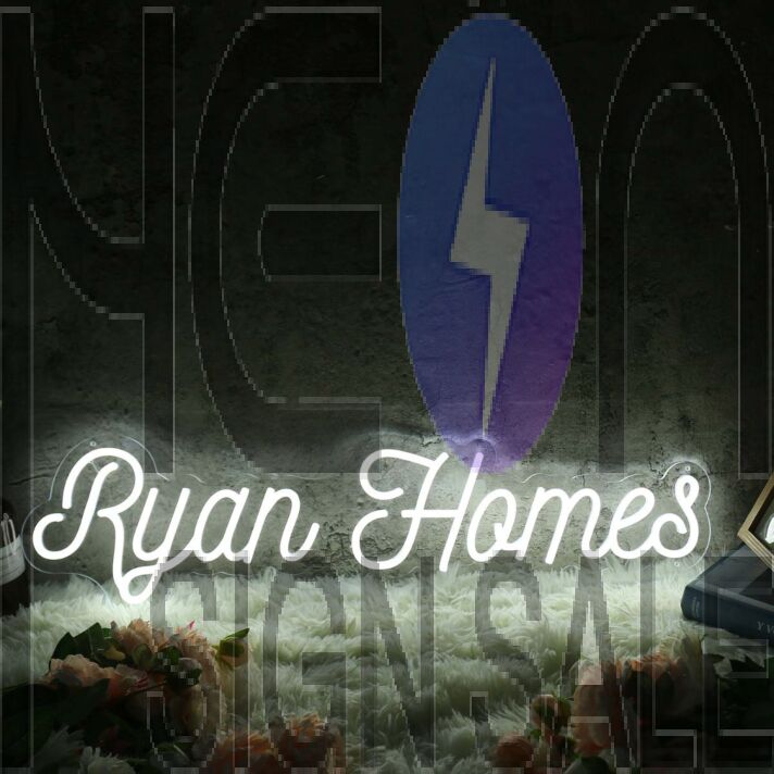 Ryan Homes White Neon Sign