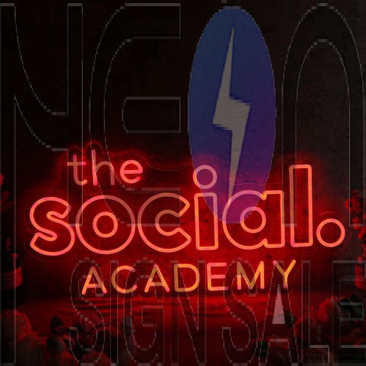The Social Academy Red Neon Sign