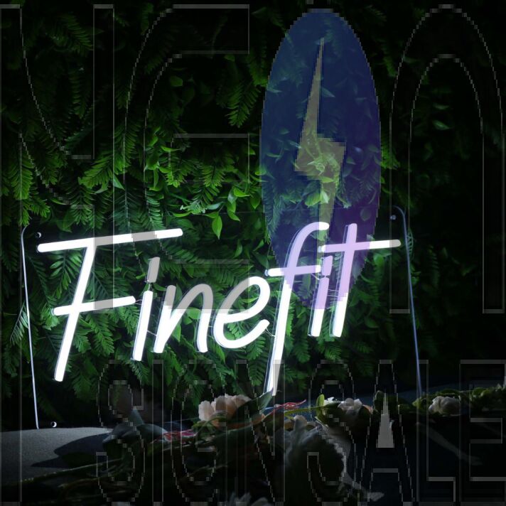 Finefit White Neon Sign