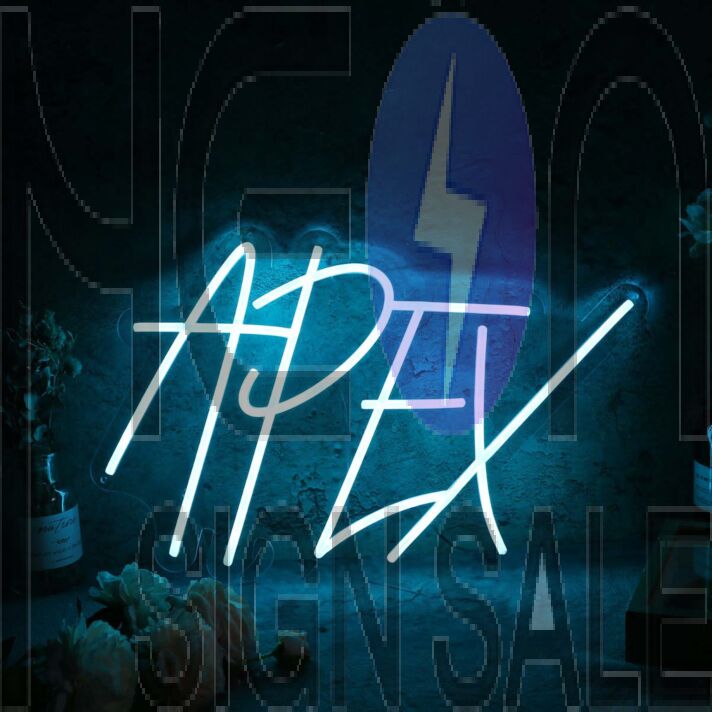 Apex Blue Neon Sign
