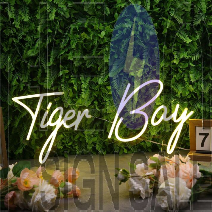 Tiger Bay Yellow Neon Sign