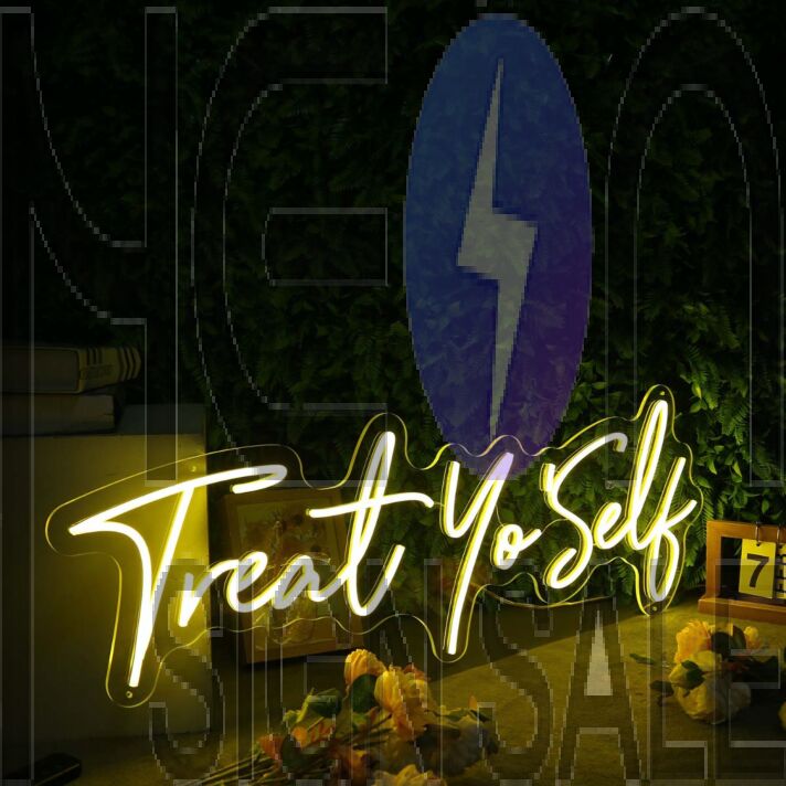 Treat Yo Self Yellow Neon Sign
