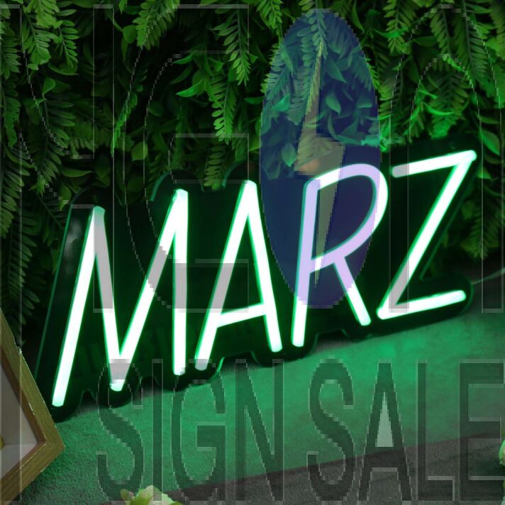 MARZ Green Neon Sign