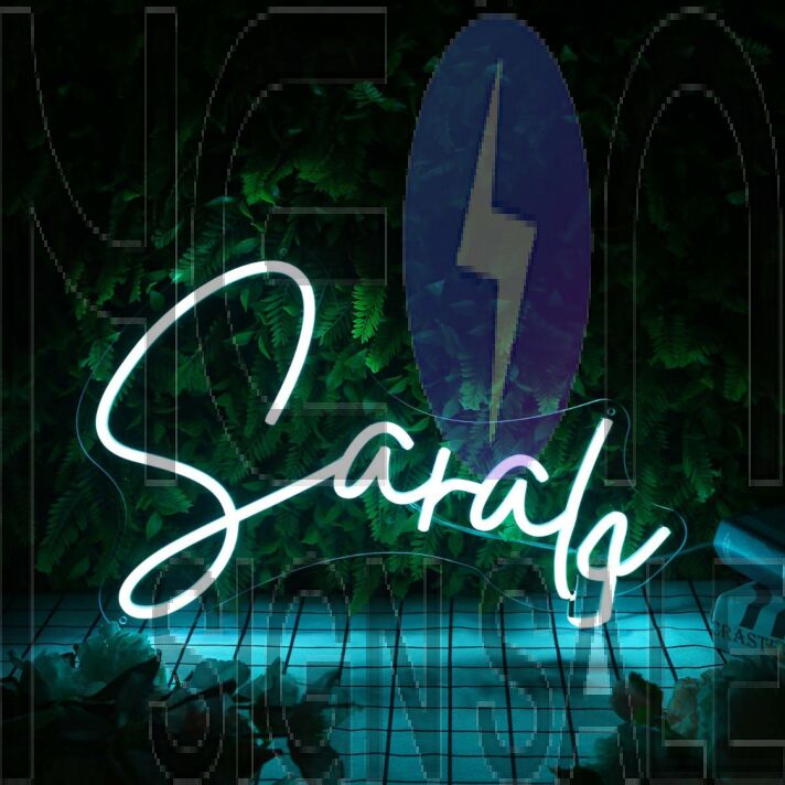 Sarah Blue Neon Sign
