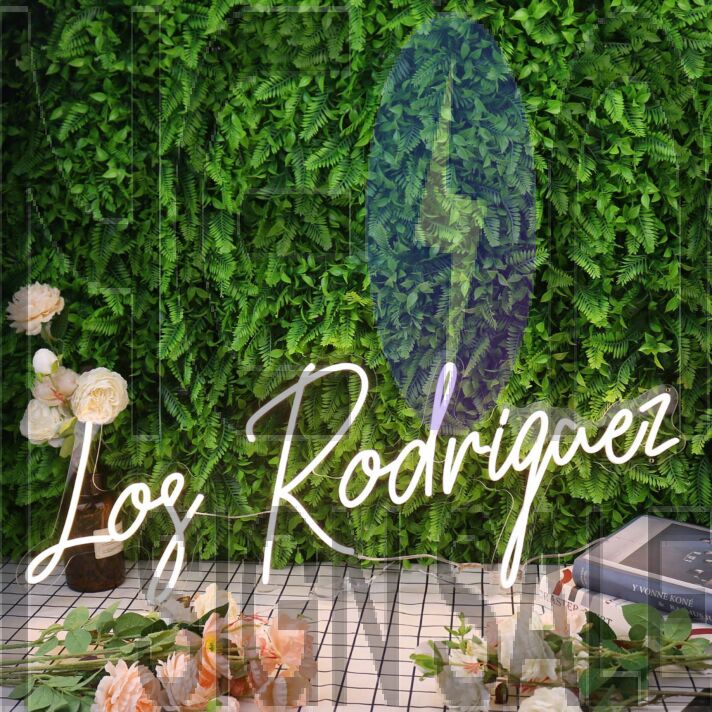 Los Rodrigaez Yellow Neon Sign