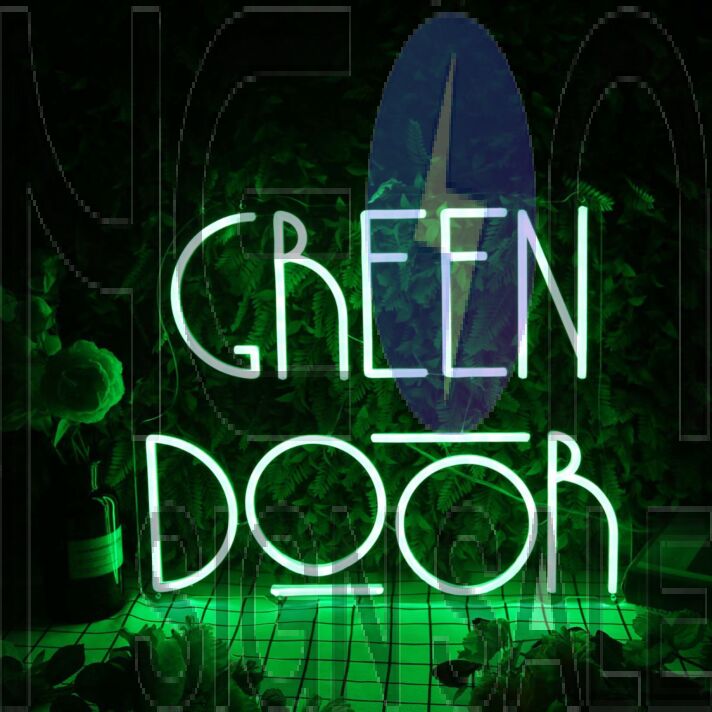 Green Door Neon Sign