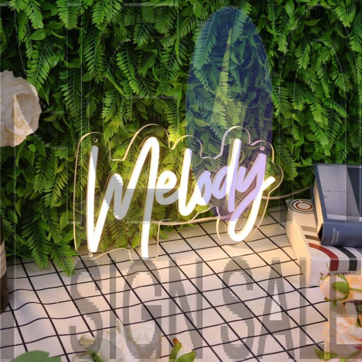 Melody Yellow Neon Sign