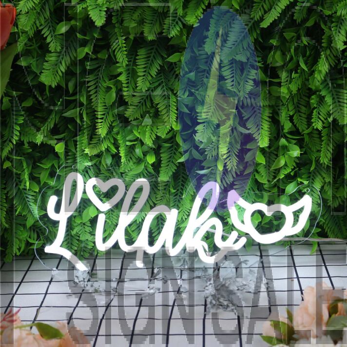 Lilah White Neon Sign