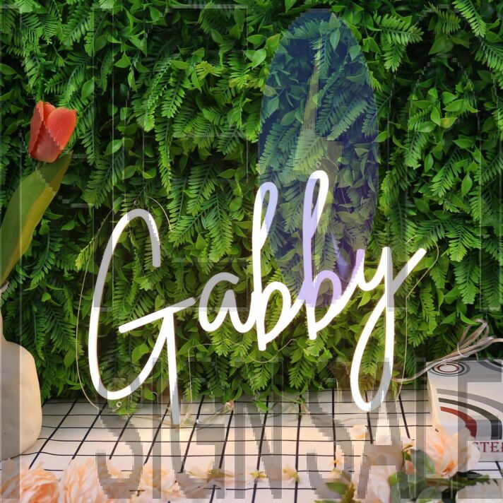 Gabby Yellow Neon Sign