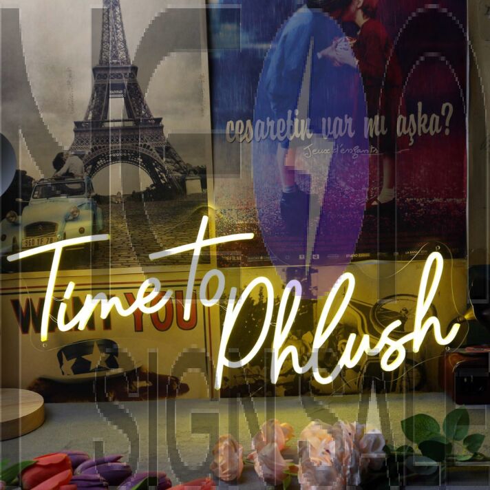 Time To Phlush Yellow Neon Sign