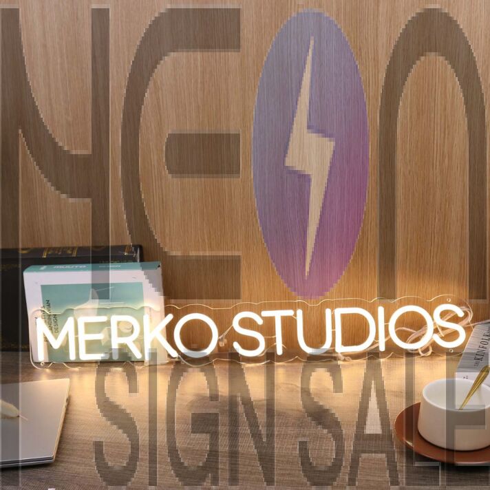 Merko Studios Yellow Neon Sign