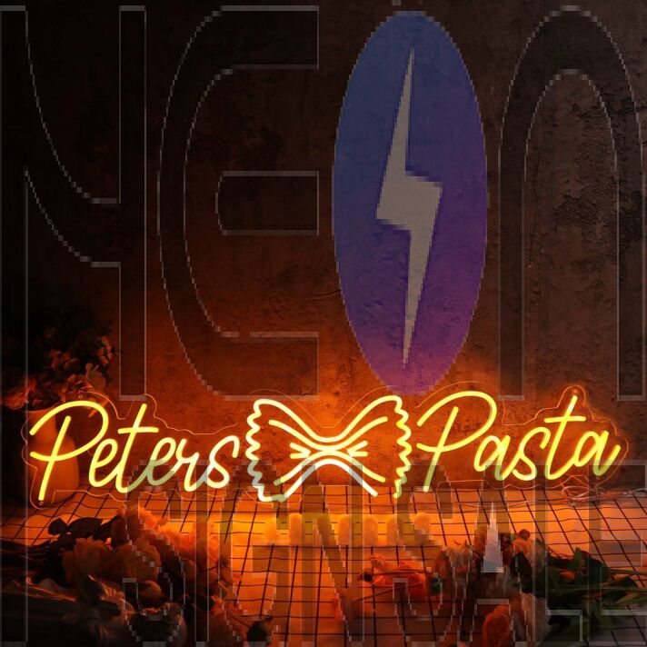 Peters Pasta Orange Neon Sign