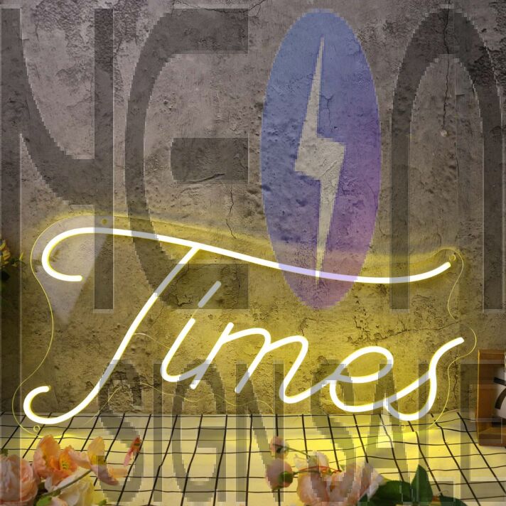 Times Yellow Neon Sign
