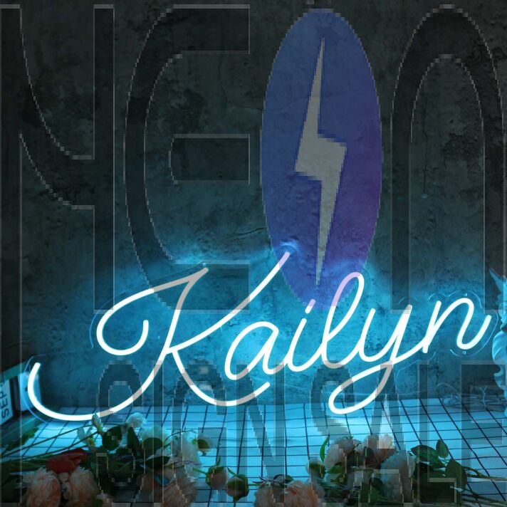 Kailyn Blue Neon Sign