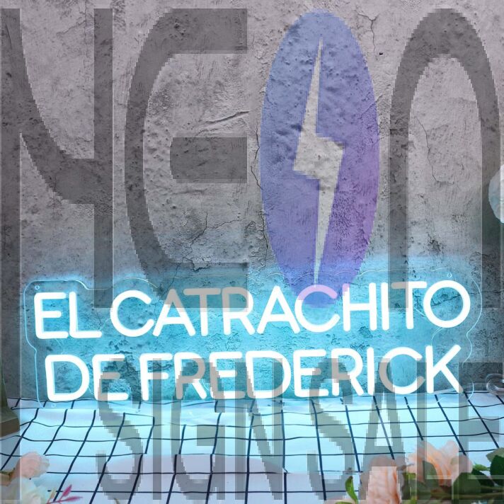 El Catrachito De Frederick Blue Neon Sign