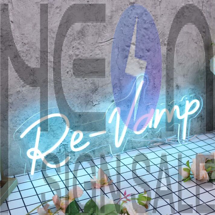 Re-Vamp Blue Neon Sign