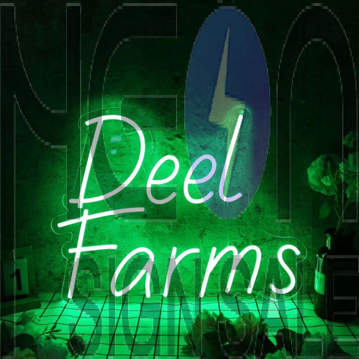 Deel Farms Green Neon Sign