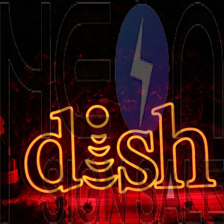 Dish Orange Custom Neon Sign