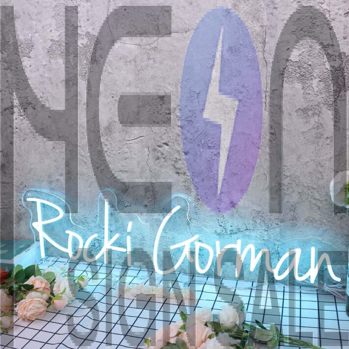 Rocki Gorman Blue Neon Sign