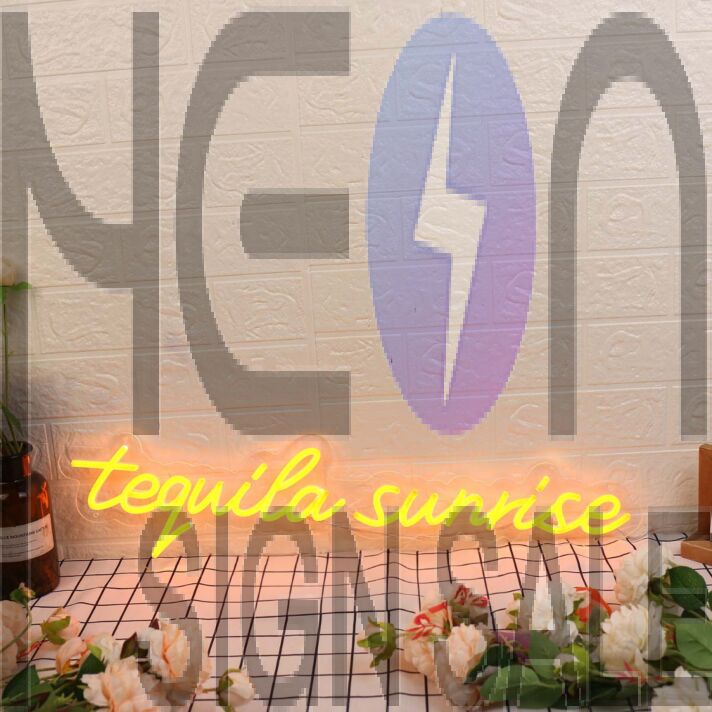 Tequila Sunrise Orange Neon Sign