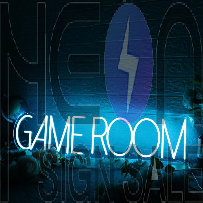 Game Room Blue Neon Sign