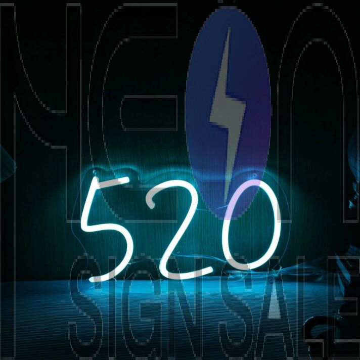 520 Blue Neon Sign
