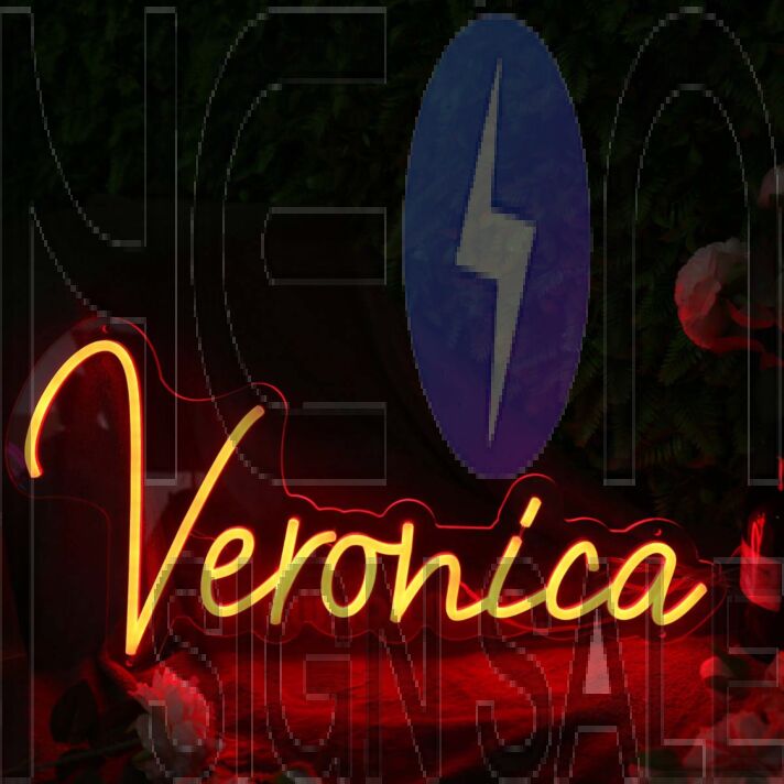Veronica Orange Neon Sign