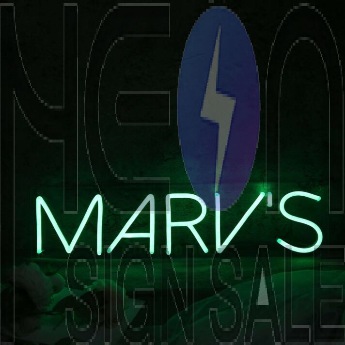 Marv s Green Neon Sign