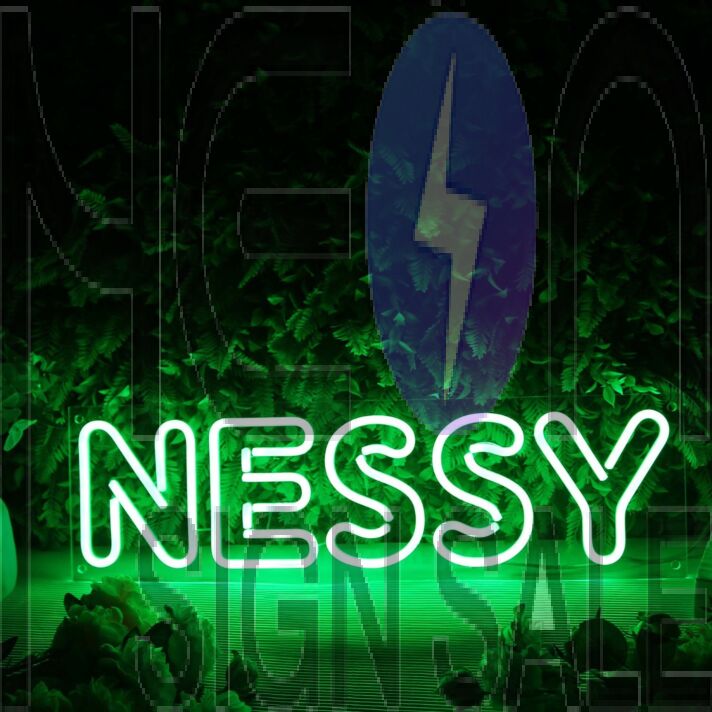 Nessy Green Neon Sign