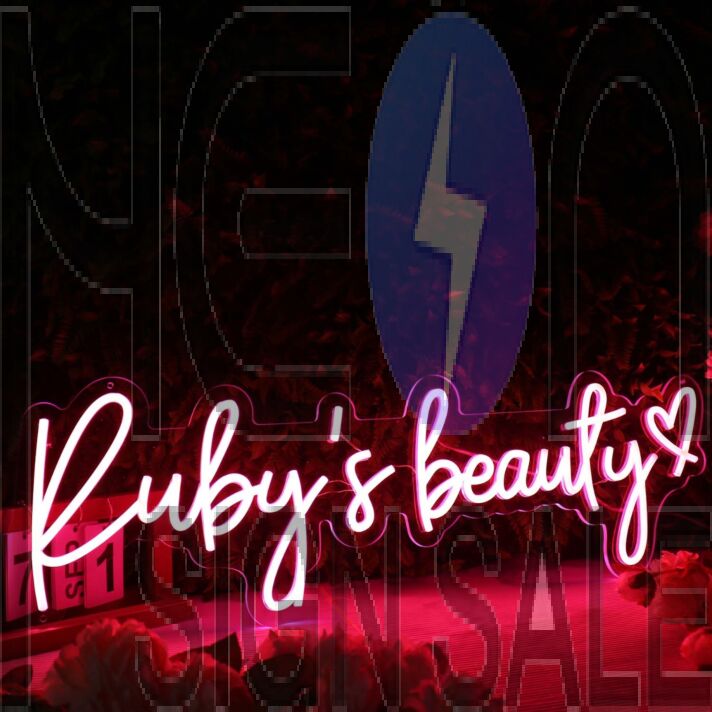Rubys Beauty Red Neon Sign