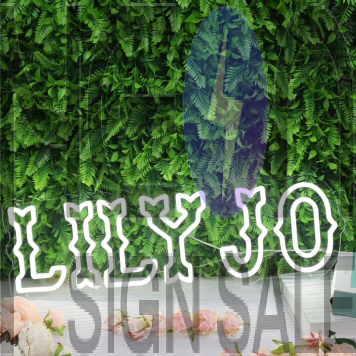 LILYJO White Neon Sign