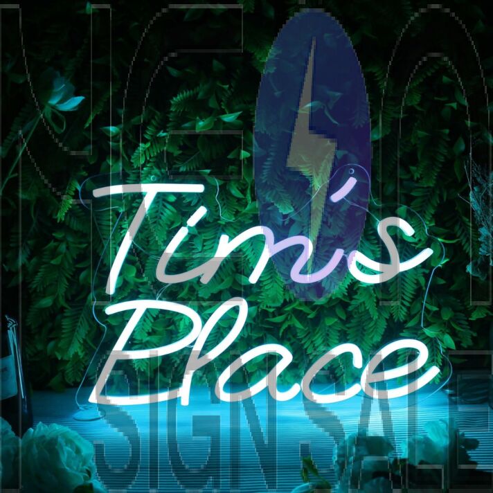 Tims Place Blue Neon Sign