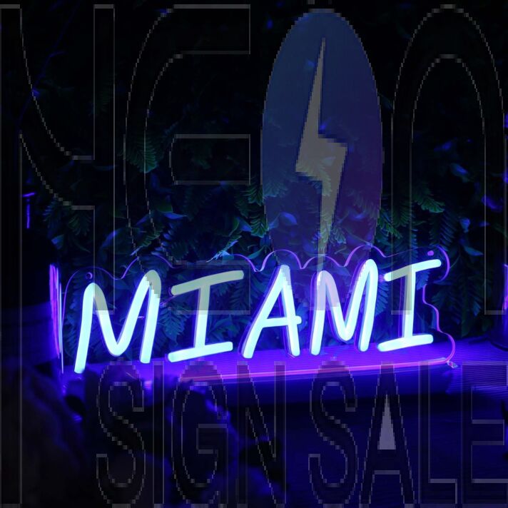 Miami Blue Neon Sign