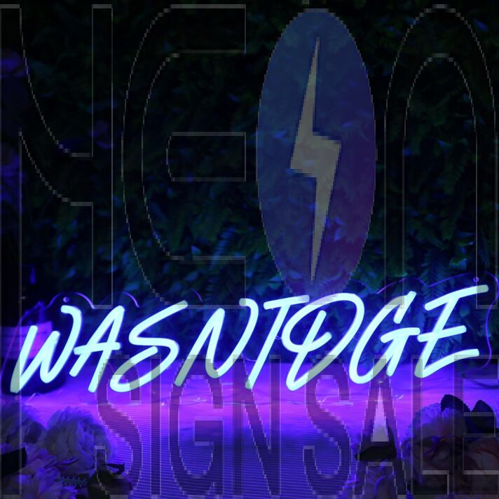 Wasnidge Blue Neon Sign