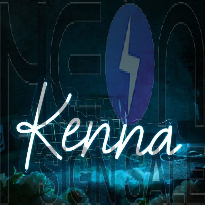Kenna Blue Neon Sign