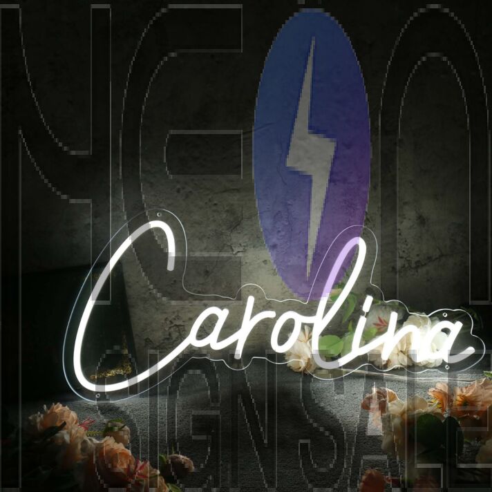 Carolina White Neon Sign