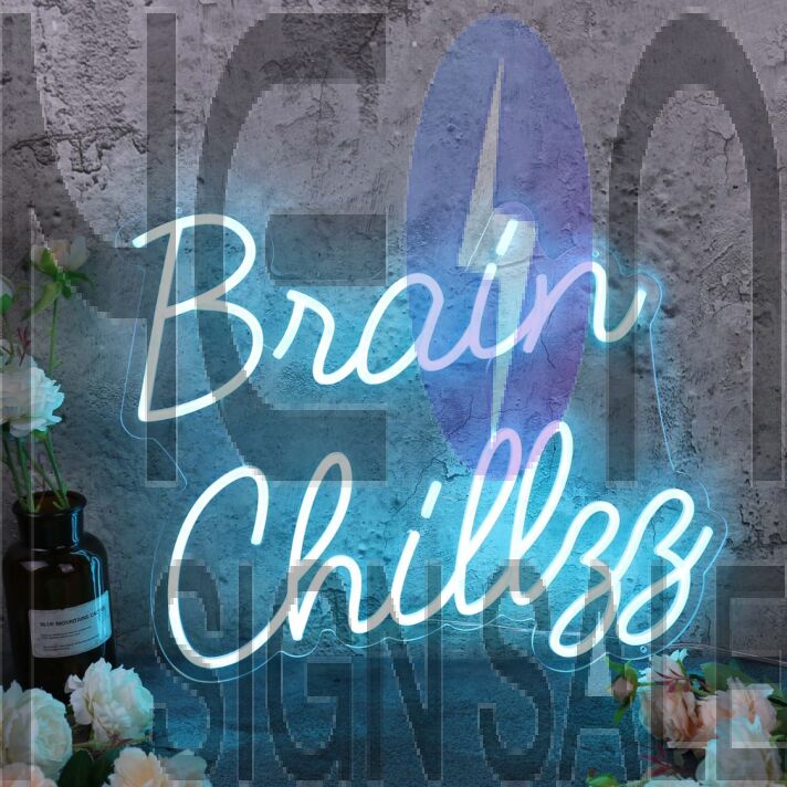 Brain Chillzz Blue Neon Sign