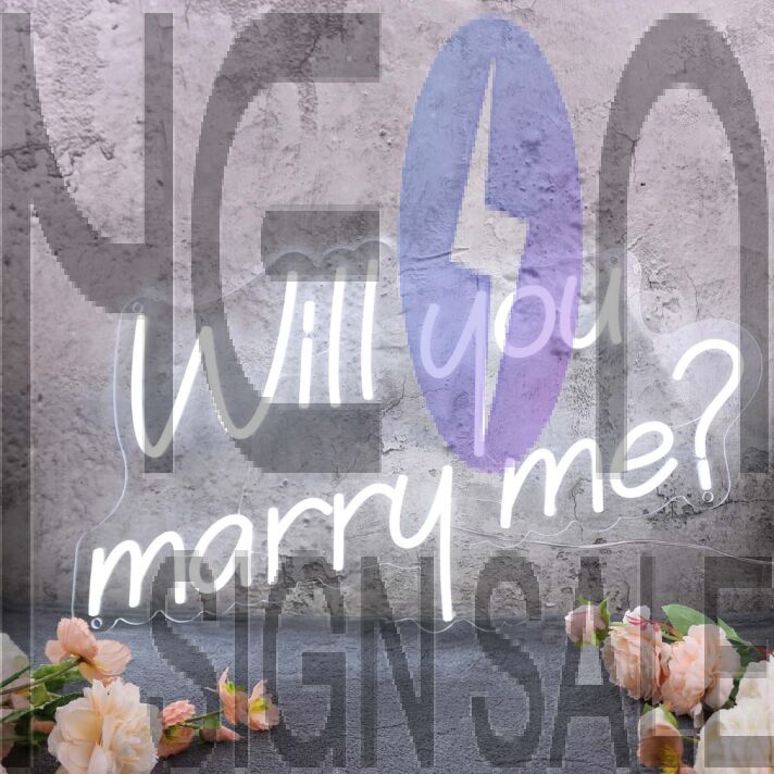 Will You Marry Me Custom White Neon Sign