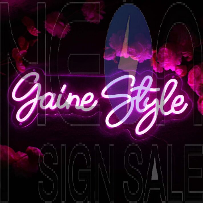 Gaine Style Purple Neon Sign