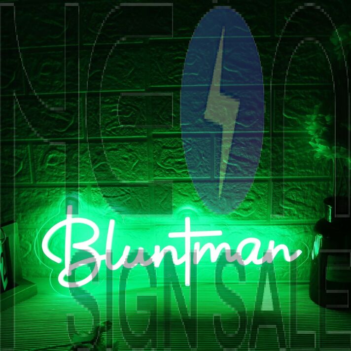 Bluntman Green Neon Sign