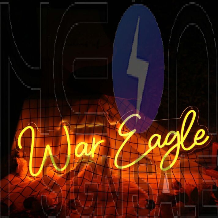 War Eagle Orange Custom Neon Sign
