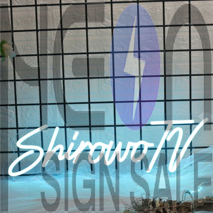 Shirowo TV Blue Neon Sign