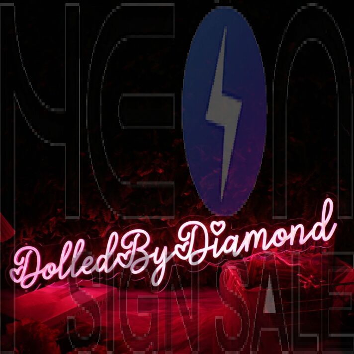 Dolled By Diamond Red Neon Sign