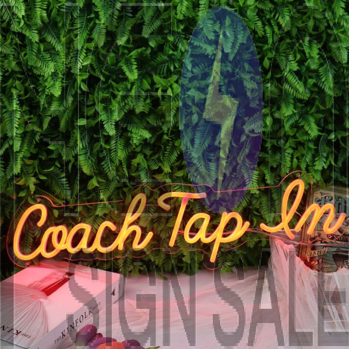 Coach Tap Em Orange Neon Sign