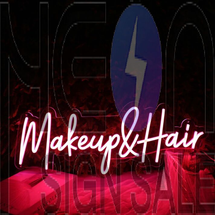 Makeup And Hair Red Neon Sign