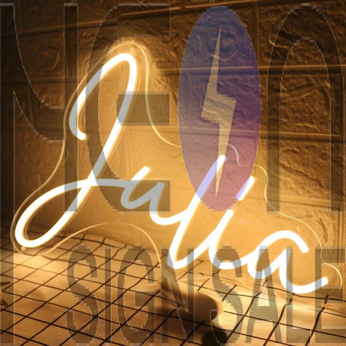 Julia Yellow LED Neon Sign