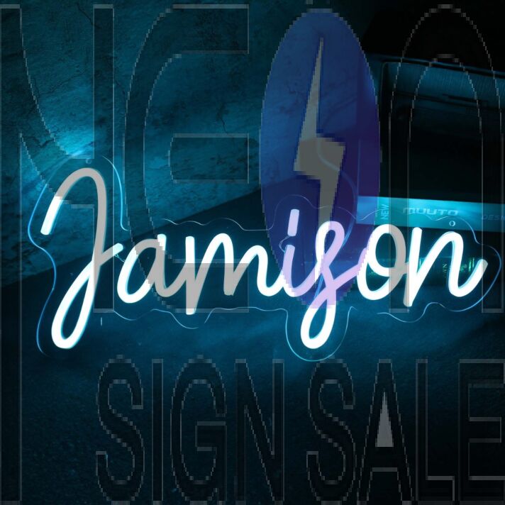 Jamison Blue Neon Sign